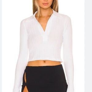 NWT Helmut Lang Cropped Polo